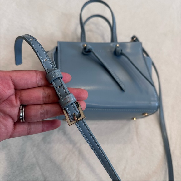 Like New! Zara Knotted Mini City Bag in Light Blue - Picture 12 of 14